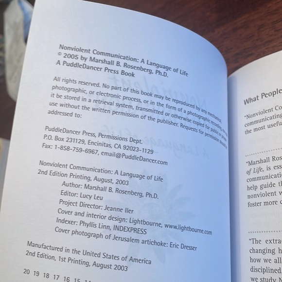 Nonviolent Communication A Language of Life book - Picture 3 of 8